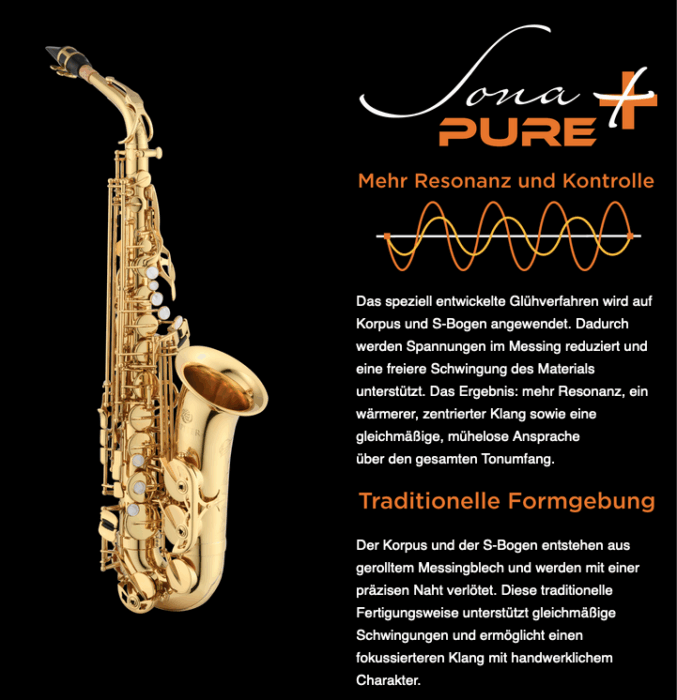 altsaxophon jupiter sona pure+ goldlack