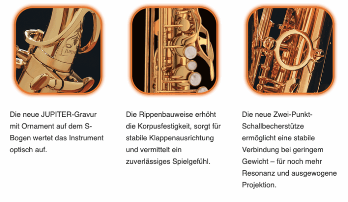 altsaxophon jupiter sona pure+ goldlack